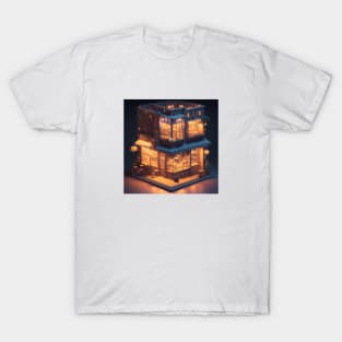 Isometric Coffee Vintage Geometric Cafe T-Shirt